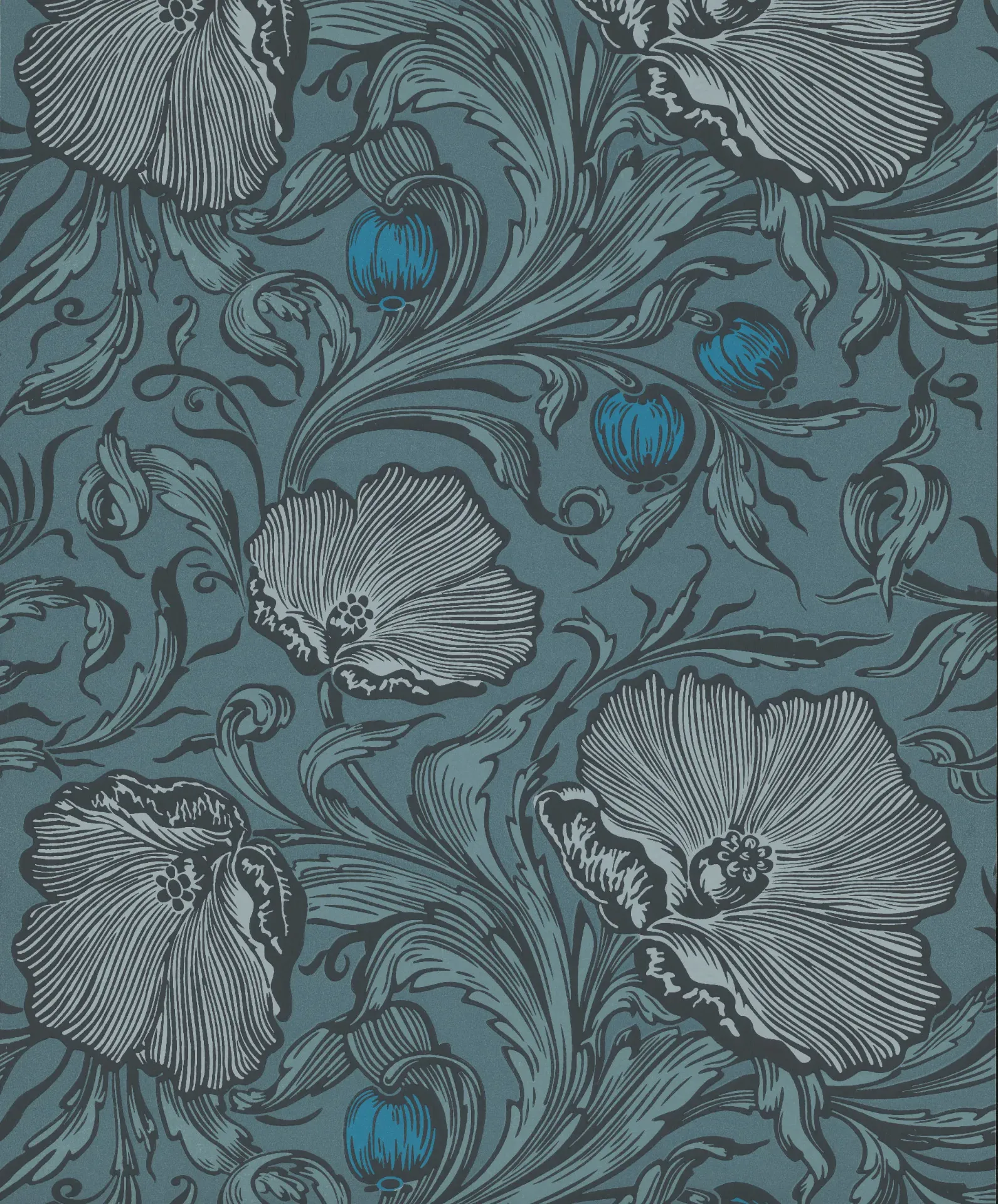 [0263PTAIRFO] Poppy Trail. National Trust Papers III (AIR FORCE BLUE)